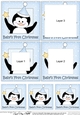Cute Penguin has a Christmas Star - Babys 1st Christmas - Tunnel Topper