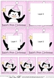 Cute Penguin has a Christmas Star - Babys 1st Christmas - Tunnel Topper
