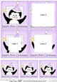 Cute Penguin has a Christmas Star - Babys 1st Christmas - Tunnel Topper