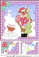 Christmas Rudolph 8 x 8 Scalloped Corner Topper