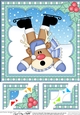 Christmas Rudolph 8 x 8 Scalloped Corner Topper