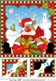 Christmas Rudolph 8 x 8 Scalloped Corner Topper