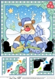 Christmas Rudolph 8 x 8 Scalloped Corner Topper