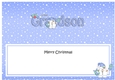 Large DL Merry Christmas GREAT GRANDSON insert with Snowball Sam