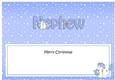 Large DL Merry Christmas NEPHEW insert with Snowball Sam