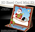 3D Easel Card Mini Kit - Christmas Santa is Sledging!