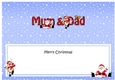 Large DL Merry Christmas MUM & DAD with Santa & Rudolph insert