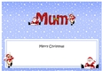 Large DL Merry Christmas MUM with Santa & Rudolph insert