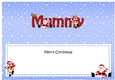 Large DL Merry Christmas MUMMY with Santa & Rudolph insert