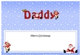 Large DL Merry Christmas DADDY with Santa & Rudolph insert
