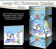3D Large Christmas Cracker Box - Pip Penguin has an Xmas Cracker