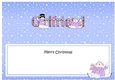 Large DL Merry Christmas GIRLFRIEND insert with Snowman Rio