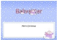 Large DL Merry Christmas BABYSITTER insert with Snowman Rio
