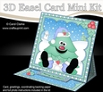 3D Easel Card Mini Kit - Christmas Tree is Snowballing!