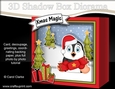 3D Christmas Diorama Shadow Box Card Mini Kit - Pip Penguin has an Xmas Cracker