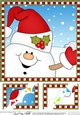 8 x 8 Scalloped Corner Topper - Cute Fun Christmas Snowball Sam