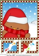 8 x 8 Scalloped Corner Topper - Cute Fun Christmas Robin