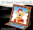 3D Easel Card Mini Kit - Cute Little Christmas Golden Labrador Dog