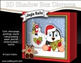 3D Christmas Diorama Shadow Box Card Mini Kit - Pip Penguin has an Xmas Tree
