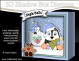 3D Christmas Diorama Shadow Box Card Mini Kit - Pip Penguin has an Xmas Tree