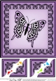 8 x 8 Big Butterfly Scalloped corner Topper