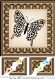 8 x 8 Big Butterfly Scalloped corner Topper