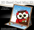 3D Easel Card Mini Kit - Christmas Little Hoot Owl