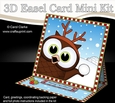 3D Easel Card Mini Kit - Christmas Little Hoot Owl