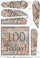 100 Today! Set in Stone Fan Pyramage Topper