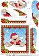Christmas Fan Pyramage Topper - Livvy Bear is Snowballing