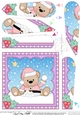 Christmas Fan Pyramage Topper - Livvy Bear is Snowballing