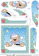Christmas Fan Pyramage Topper - Livvy Bear is Snowballing