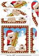 Christmas Fan Pyramage Topper - Livvy Bear has an Xmas Present
