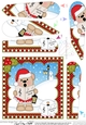 Christmas Fan Pyramage Topper - Livvy Bear is Carol Singing
