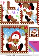 Christmas Snowman Rio has an Xmas Pudding - Scalloped Corner Stacker