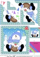 Christmas Snowman Rio has an Xmas Pudding - Scalloped Corner Stacker