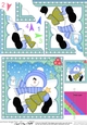Christmas Snowman Rio has an Xmas Tree - Scalloped Corner Stacker