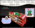 3D Christmas Cake Slice Treat Box Gift Set Mini Kit - Cute Dino has an Xmas Cracker