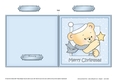 Cute Hunney Bear Robert has a Christmas Star - Quick Cut and Fold Card