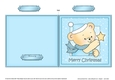 Cute Hunney Bear Robert has a Christmas Star - Quick Cut and Fold Card
