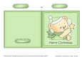 Cute Hunney Bear Robert has a Christmas Star - Quick Cut and Fold Card