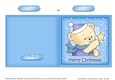 Cute Hunney Bear Robert has a Christmas Star - Quick Cut and Fold Card