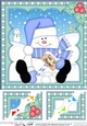 Christmas Snowman Oli 8 x 8 Scalloped Corner Topper