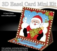3D Easel Card Mini Kit - Christmas Santa has an Xmas Tree