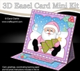 3D Easel Card Mini Kit - Christmas Santa has an Xmas Tree