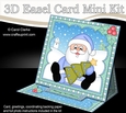 3D Easel Card Mini Kit - Christmas Santa has an Xmas Tree