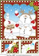 Christmas Snowball Sam 8 x 8 Scalloped Corner Topper