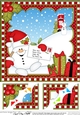 Christmas Snowball Sam 8 x 8 Scalloped Corner Topper