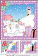 Christmas Snowball Sam 8 x 8 Scalloped Corner Topper
