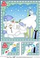 Christmas Snowball Sam 8 x 8 Scalloped Corner Topper
